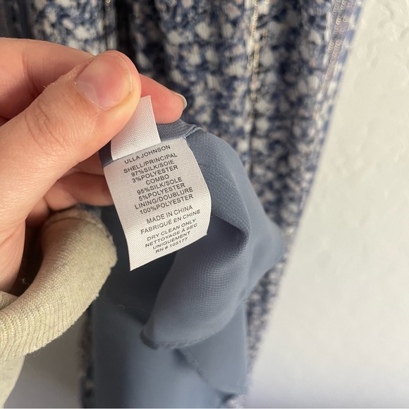 ULLA JOHNSON Augustine Floral Silk Blend Chiffon Boho Halter Maxi Dress Womens 4 - Picture 8 of 9